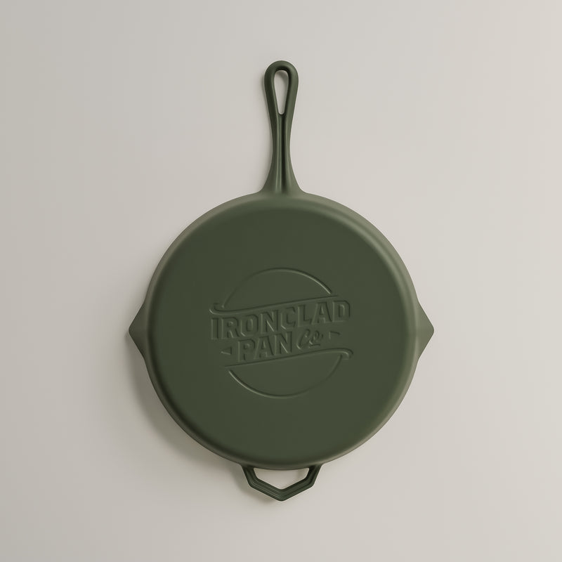28cm Olive Leaf Satin Enamel Legacy Pan & Lid