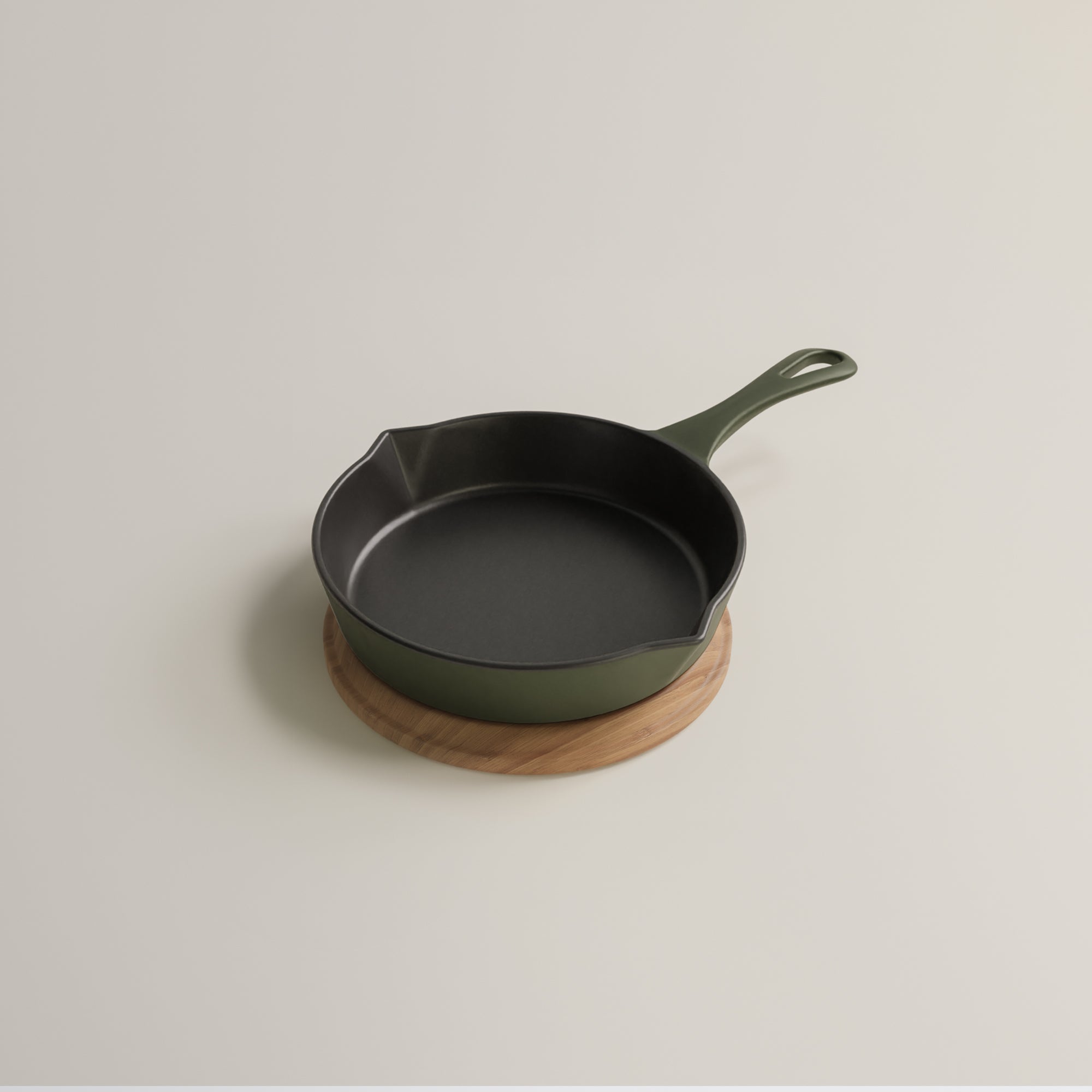 20cm Olive Leaf Satin Enamel Lil Legacy Pan & Serving Lid