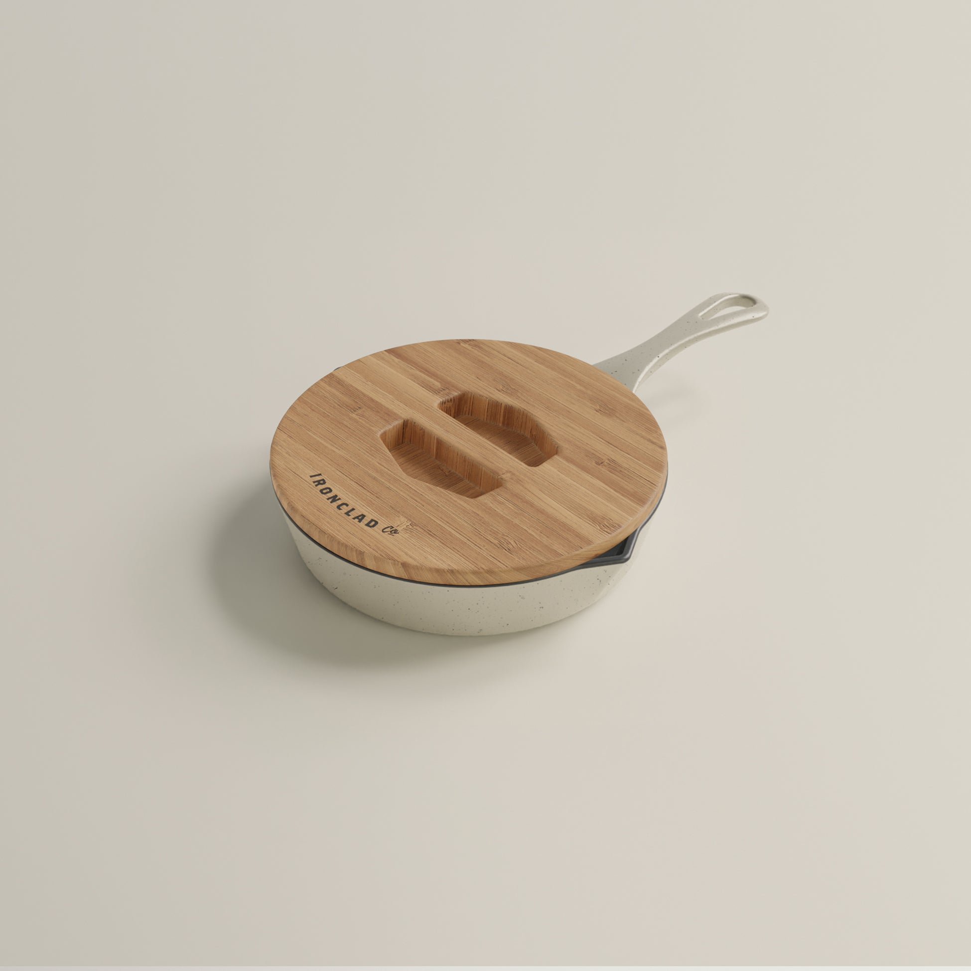 20cm Salt Stone Satin Enamel Lil Legacy Pan & Serving Lid