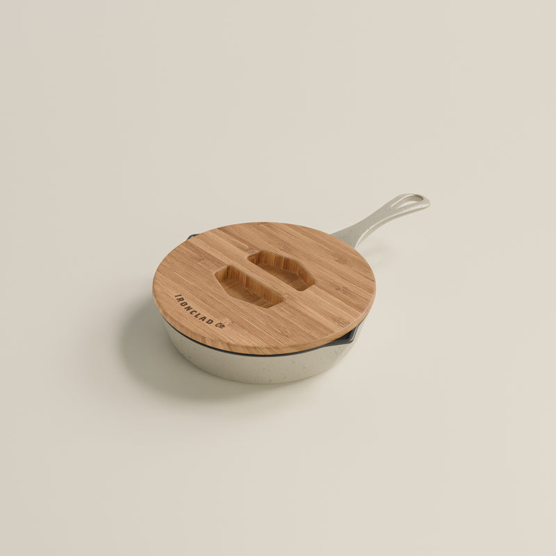 20cm Salt Stone Satin Enamel Lil Legacy Pan & Serving Lid