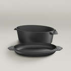 4.5L Antique Black Satin Enamel Old Dutch
