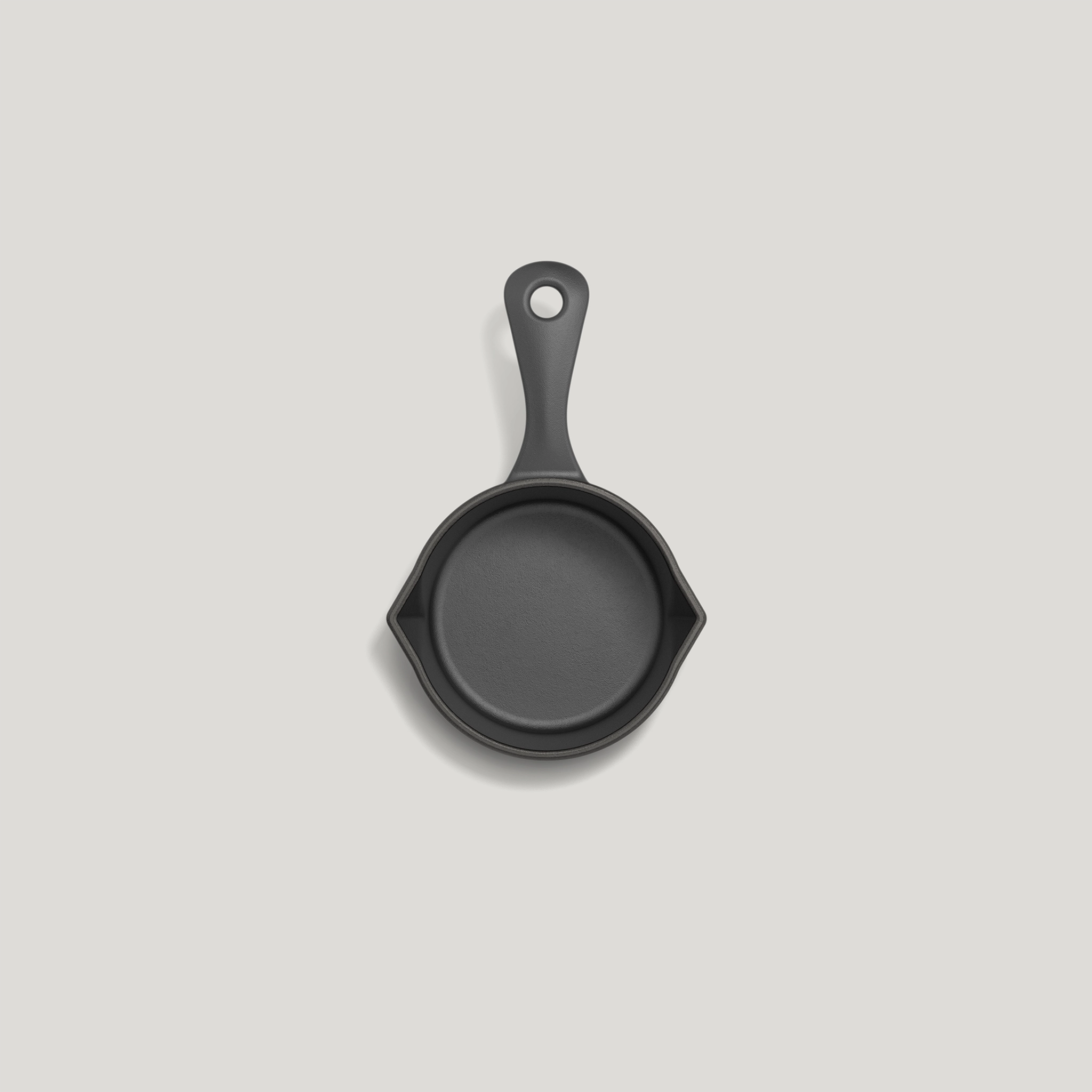 Compact enamel cast iron Junior pans in Antique Black 