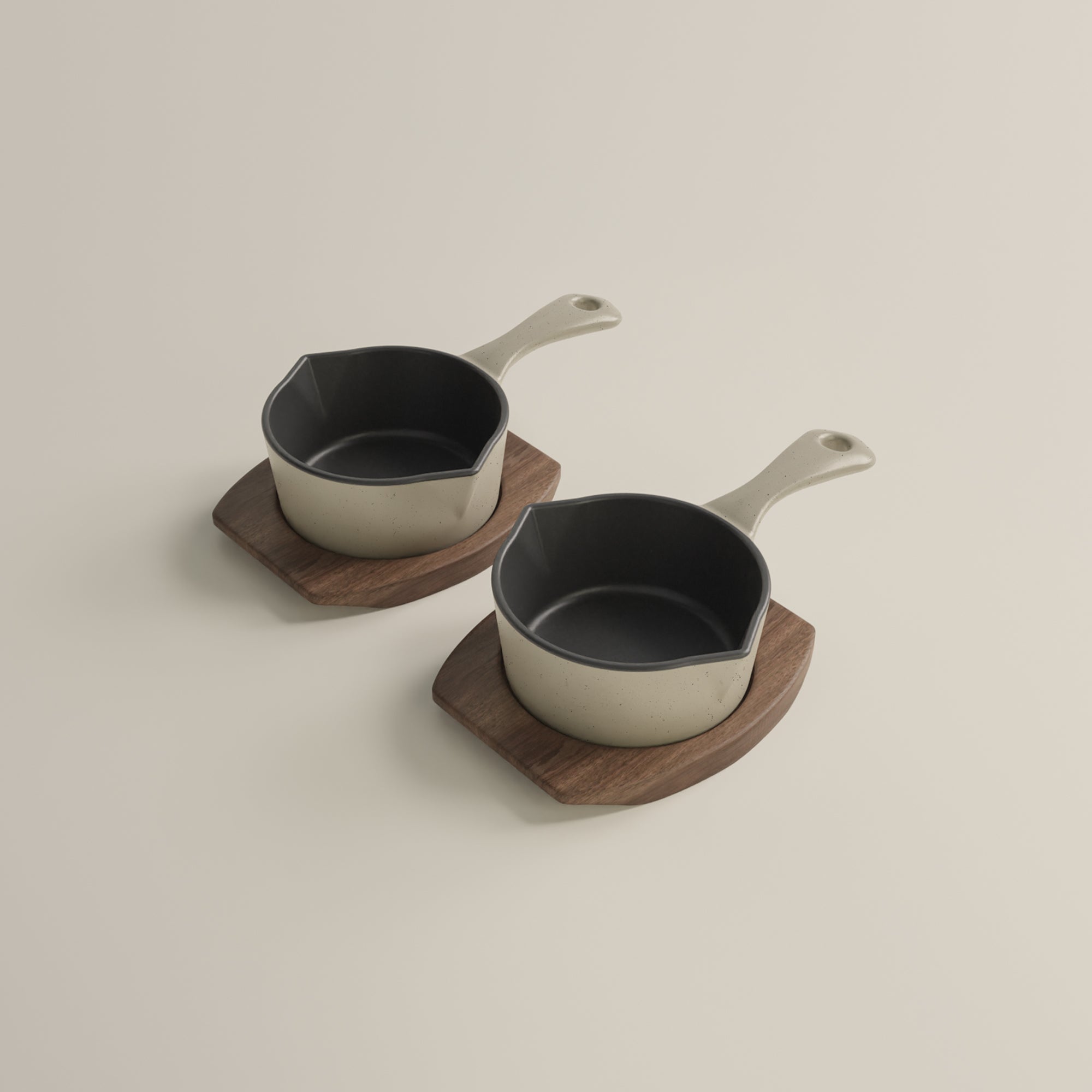 10cm Salt Stone Satin Enamel Junior Twin Set