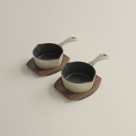 10cm Salt Stone Satin Enamel Junior Twin Set