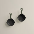 10cm Olive Leaf Satin Enamel Junior Twin Set