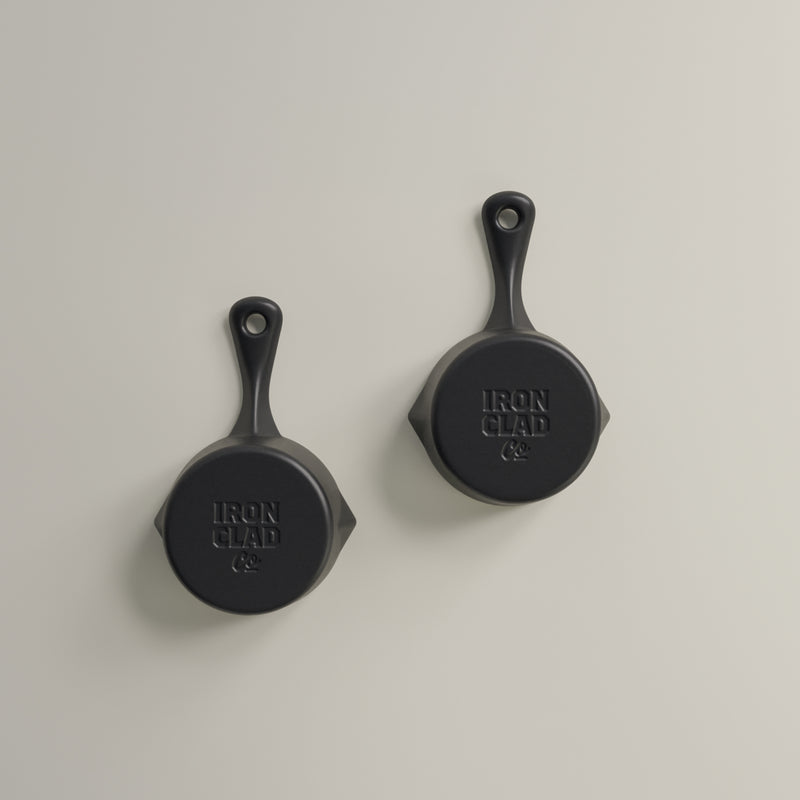 10cm Antique Black Satin Enamel Junior Twin Set
