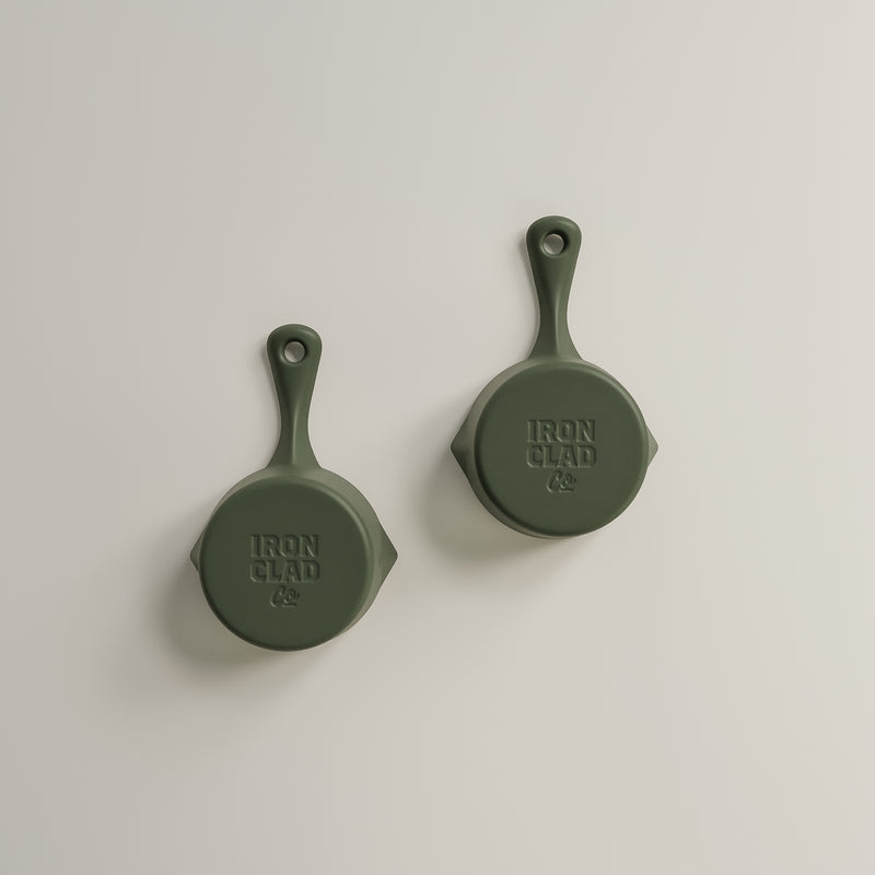 10cm Olive Leaf Satin Enamel Junior Twin Set