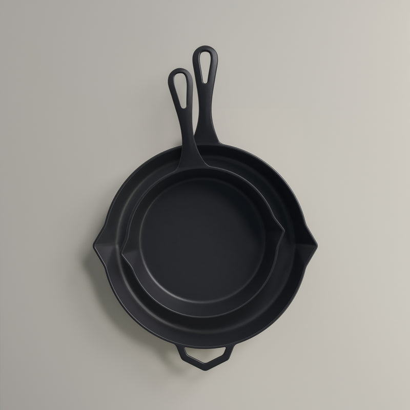 Antique Black Enamel Legacy Bundle 28cm and 20cm Cast Iron Pans