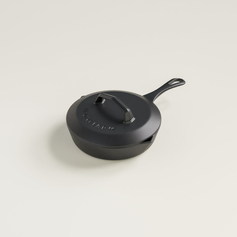 20cm Antique Black Satin Enamel Lil Legacy Pan & Lid