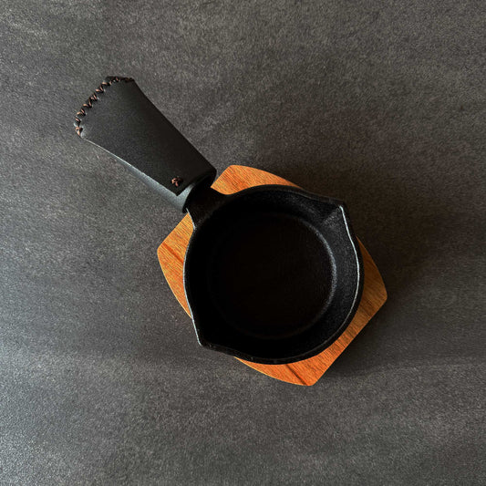The Snug Junior by Ironclad Co. Premium Leather Handle Cover for the Ironclad Junior Pan