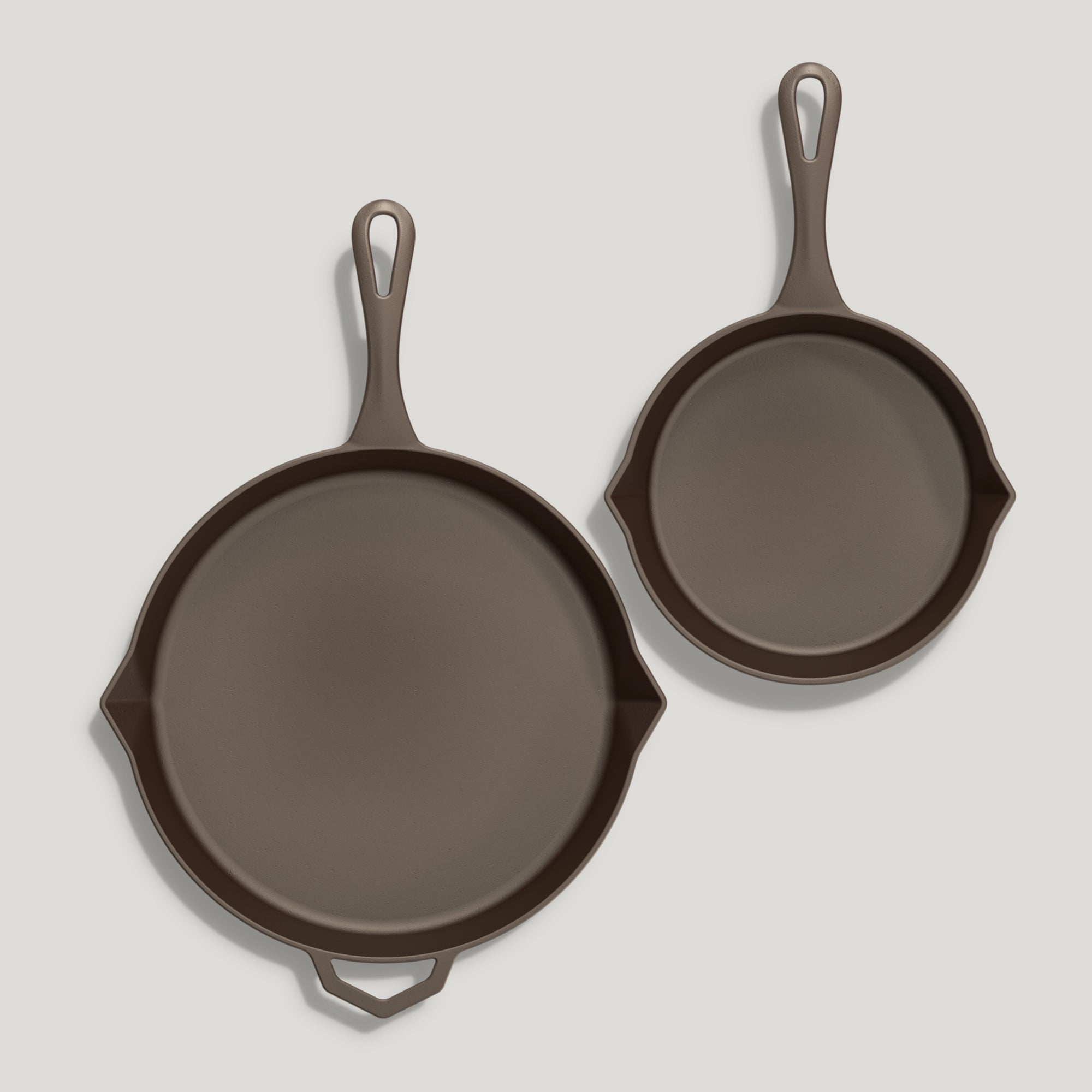 The Legacy Bundle Handcrafted 28cm and 20cm Cast Iron Pans