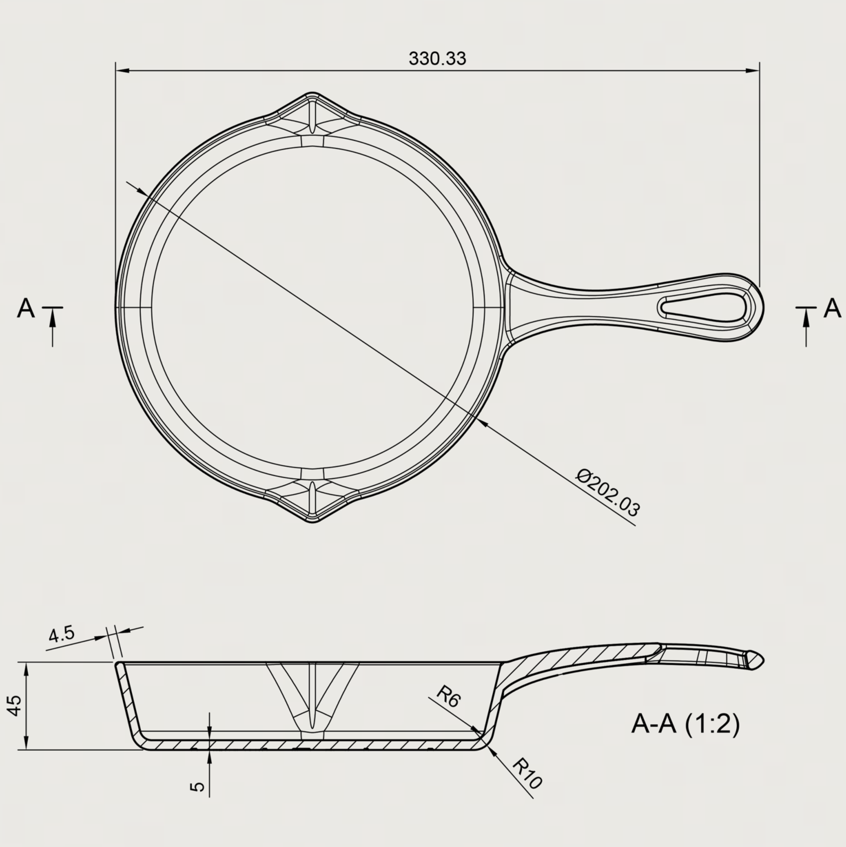 Ironclad Lil Legacy Pan: 20cm Cast Iron Skillet