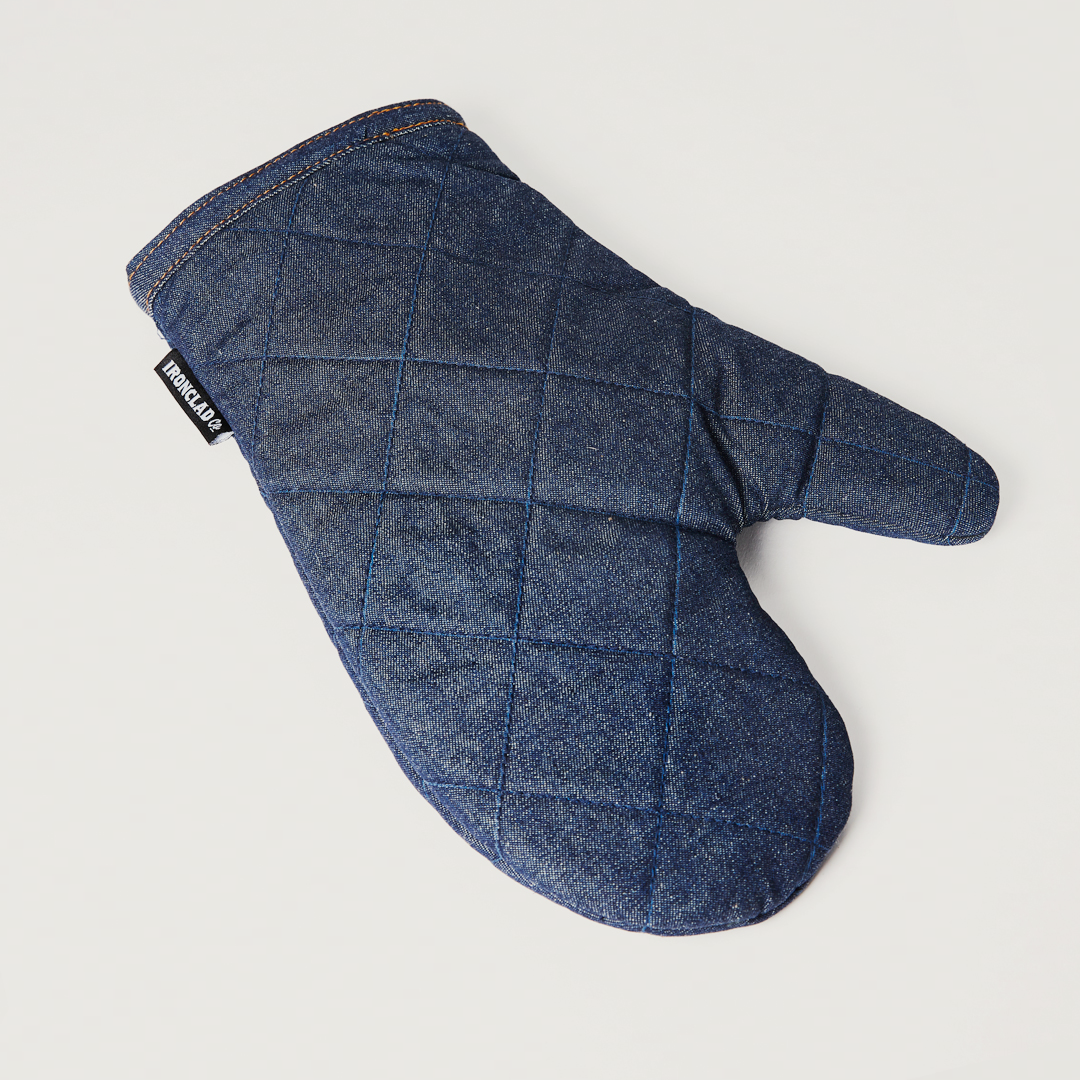 The Denim Oven Mitt. Handcrafted Durable Cotton Oven Mitt