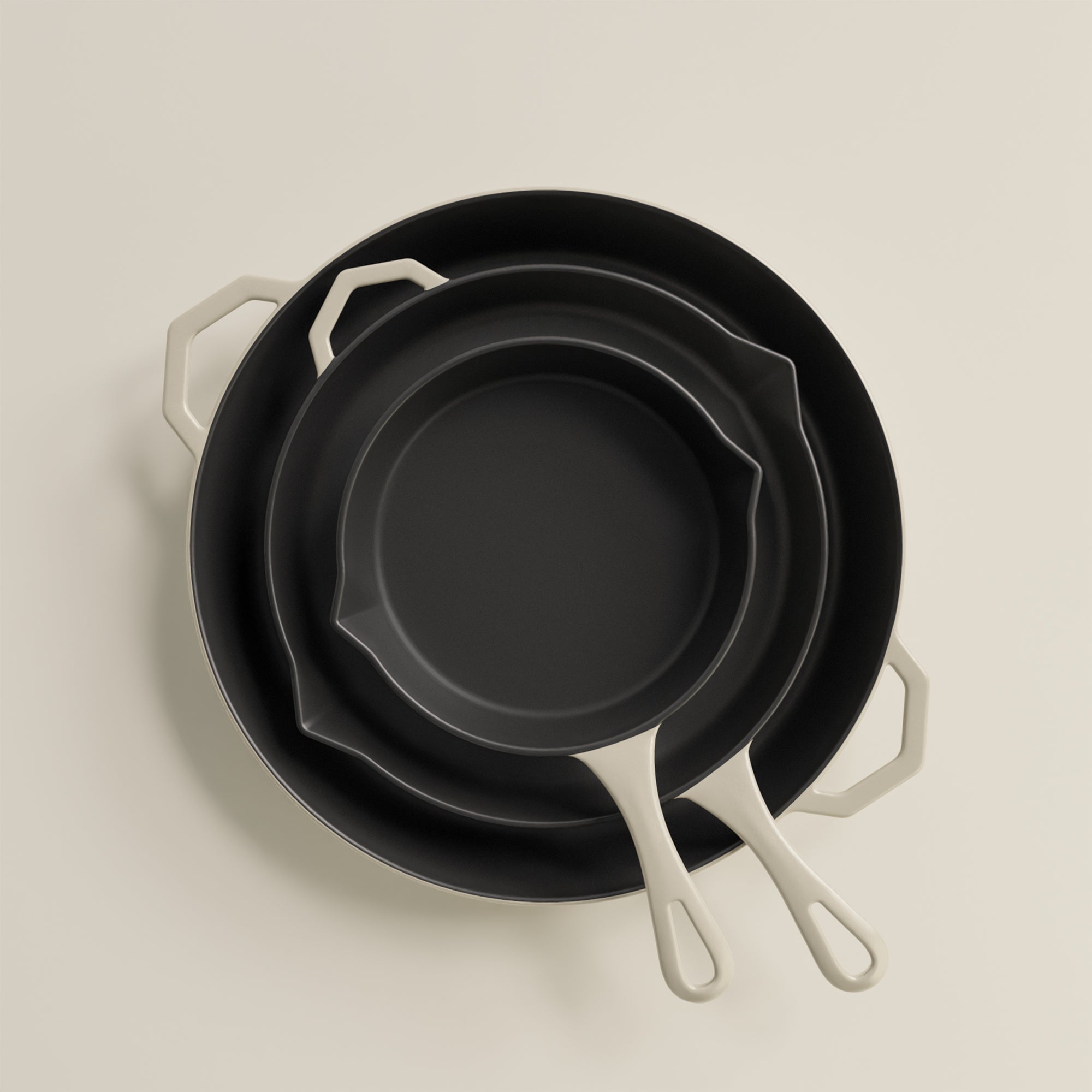 Satin Enamel Cast Iron Nesting Bundle