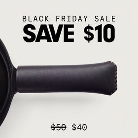 The Leather Pan Snug. Heatproof Premium Leather Handle Cover