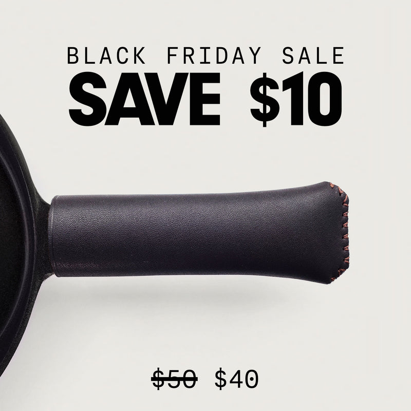 The Leather Pan Snug. Heatproof Premium Leather Handle Cover