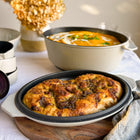 Old Dutch | 4.5L Satin Enamel Cast Iron Double Dutch Oven | Salt Stone