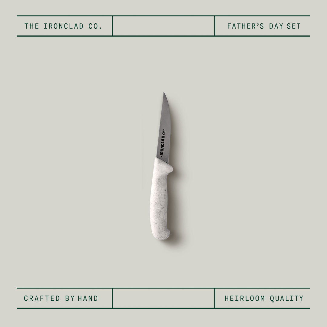 Father’s Day Wool Knife Set with Santoku & Boning Knives in a Canvas Roll