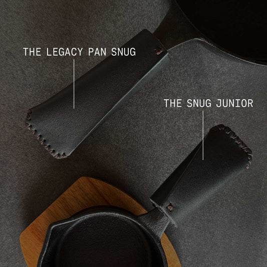 The Snug Junior by Ironclad Co. Premium Leather Handle Cover for the Ironclad Junior Pan