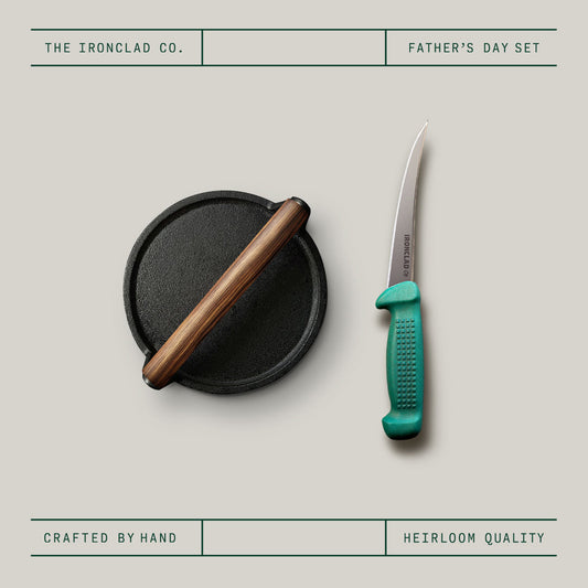 Father's Day Burger Press & Boning Ghost Knife Set by Ironclad Co.