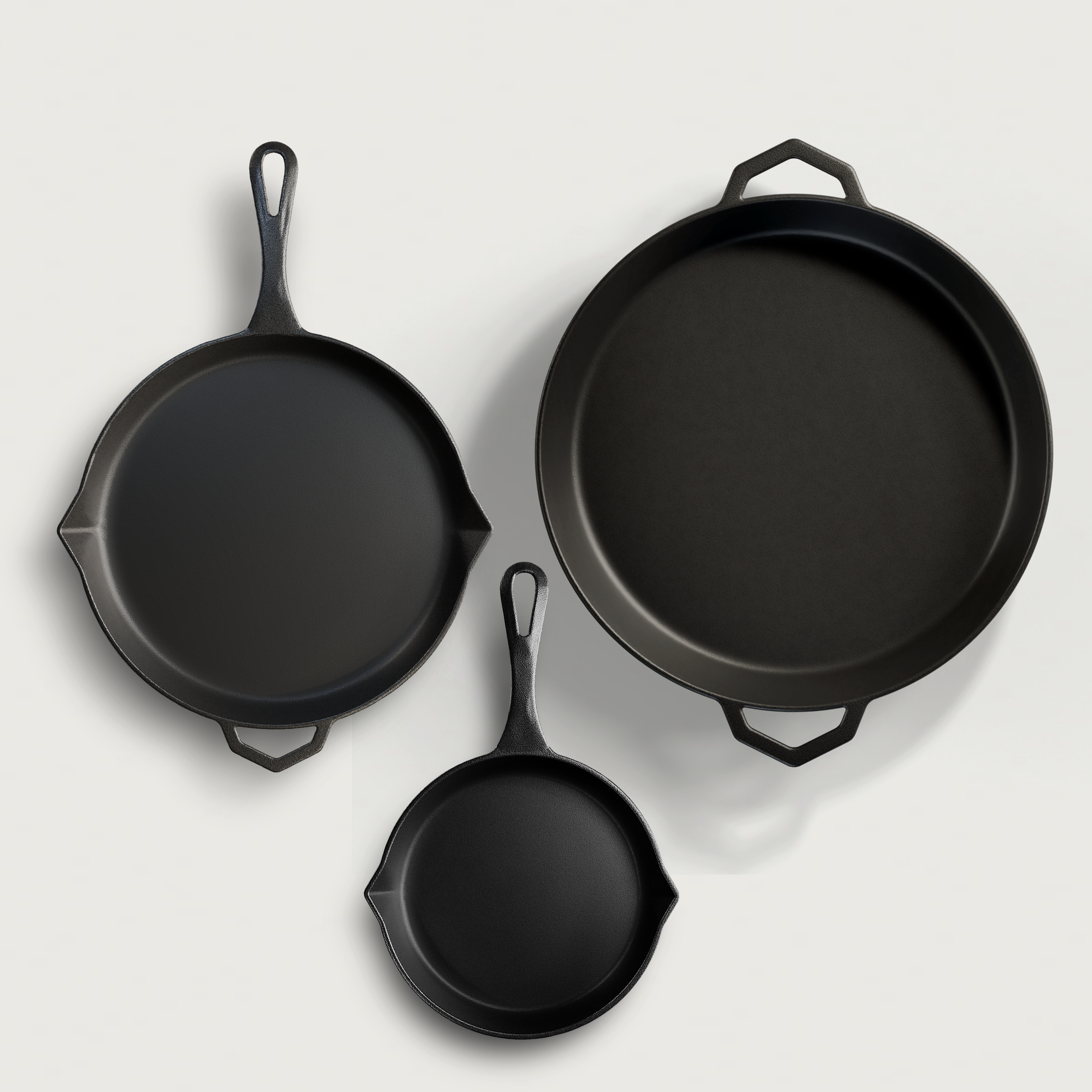 The Nesting Bundle by Ironclad Co. 36cm/28cm/20cm Cast Iron Pans