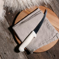 Load image into Gallery viewer, Father’s Day Wool Knife Set with Santoku & Boning Knives in a Canvas Roll
